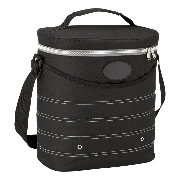 BC0015 - Oval Cooler Bag with Shoulder Strap Black / STD / 