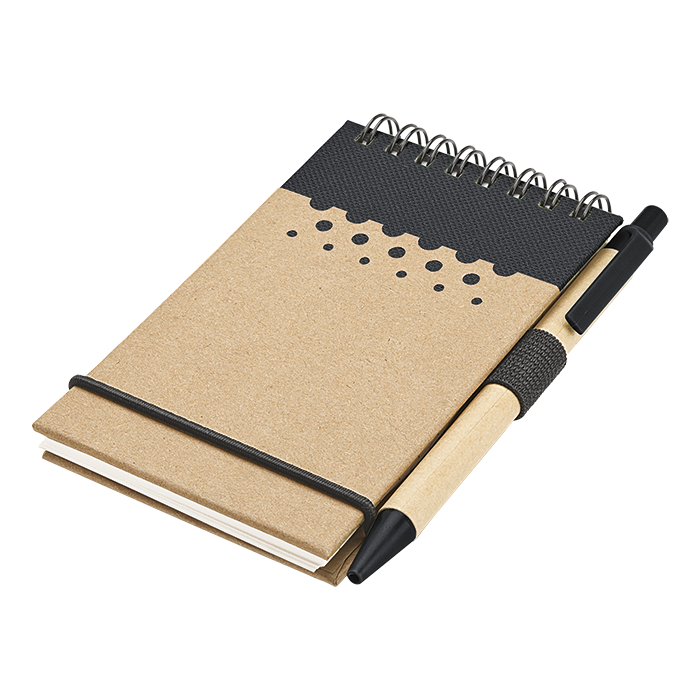 BF0005 - Recycled Jotter Pad and Pen Black / STD / Last Buy - Notebooks