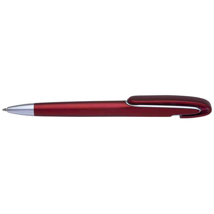 BP0077 - Rounded Clip Ballpoint Pen Maroon / STD / Regular -