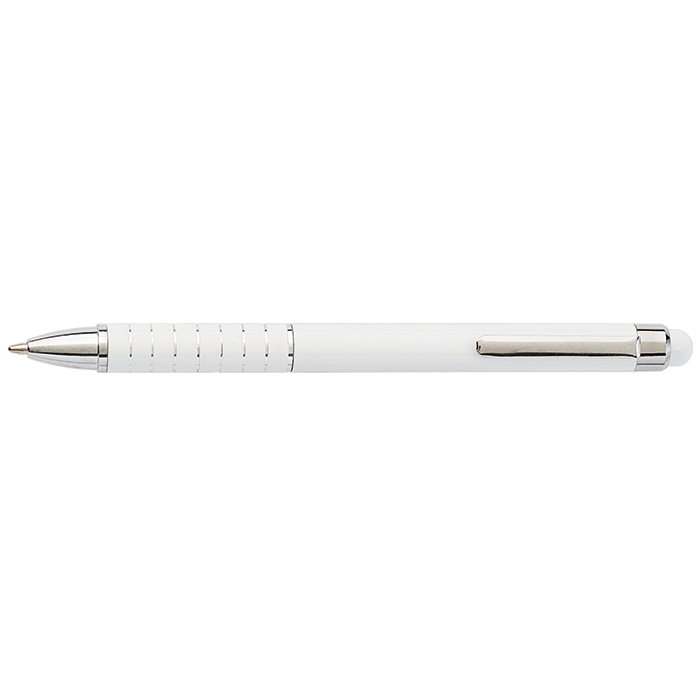 BP0647 - Aluminium Ballpoint Pen with Matching Colour Stylus White / STD / Last Buy - Writing Instruments