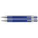 BP3298 - Lacquered Barrel Matching Ballpoint Pen and Clutch Pencil Set Cobalt Blue / STD / Regular - Writing Instruments