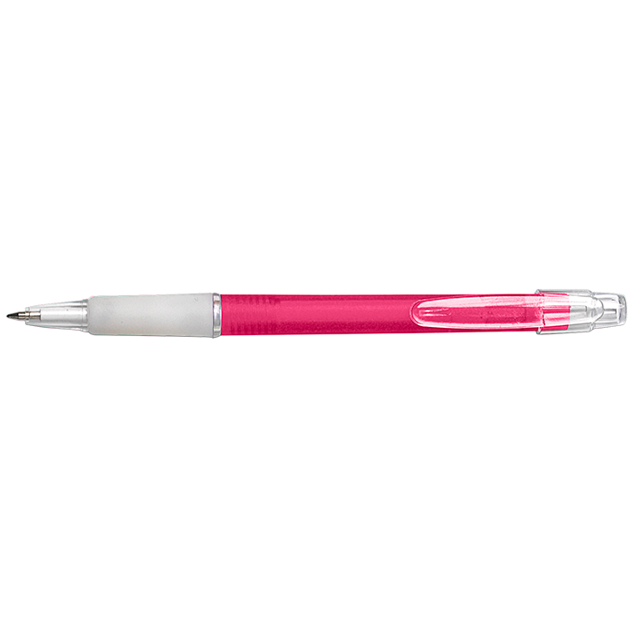 BP3321 - Frosted Plastic Ballpoint Pen Pink / STD / Regular - Writing Instruments