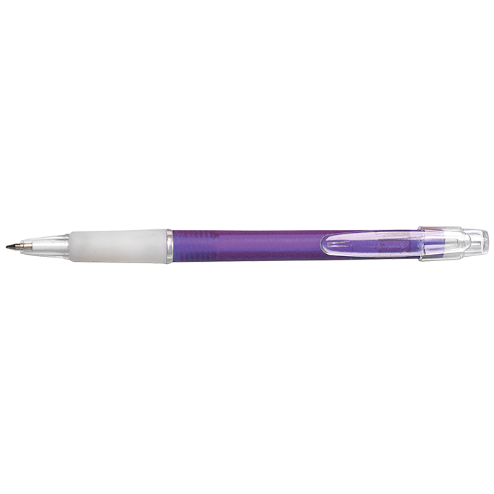 BP3321 - Frosted Plastic Ballpoint Pen Purple / STD / Regular - Writing Instruments