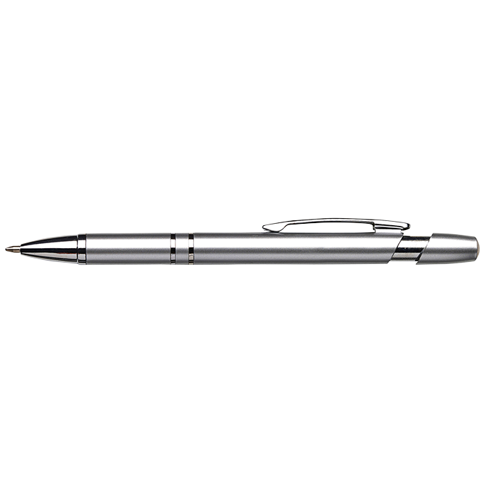 BP3467 - Dual Ring Metallic Ballpoint Pen Silver / STD / Regular - Writing Instruments