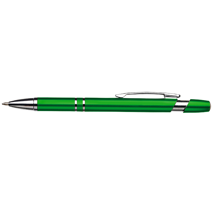 BP3467 - Dual Ring Metallic Ballpoint Pen Pale Green / STD /