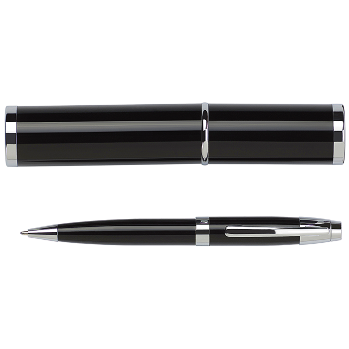 BP4580 - Metal Ballpoint Pen in Matching Tube Black / STD / Regular - Writing Instruments