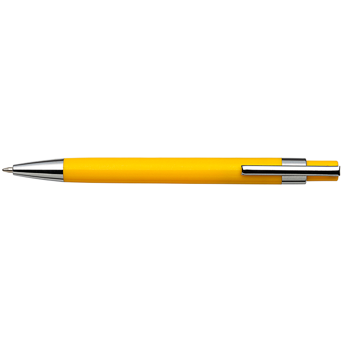 BP8121 - Coloured Barrel Click Pen Yellow / STD / Regular - 