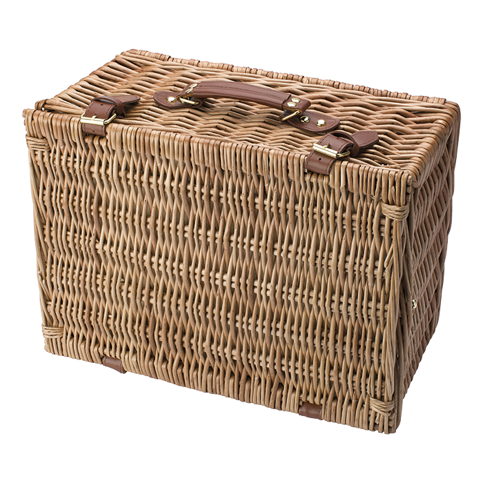 BR5794 - Two Person Willow Picnic Basket Brown / STD / Regular - Outdoor