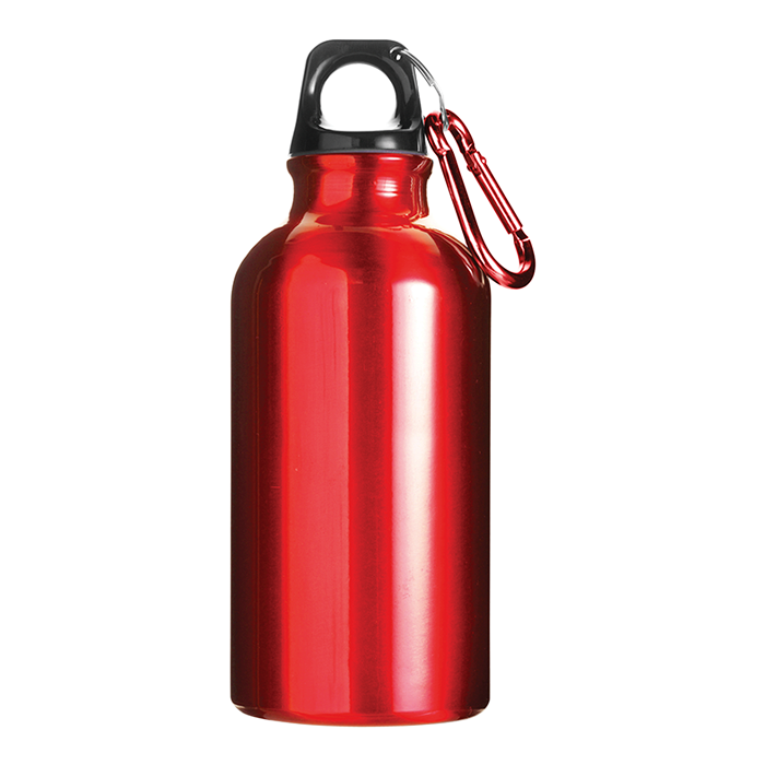 BW7552 - 400ml Aluminium Water Bottle with Carabiner Clip - Drinkware