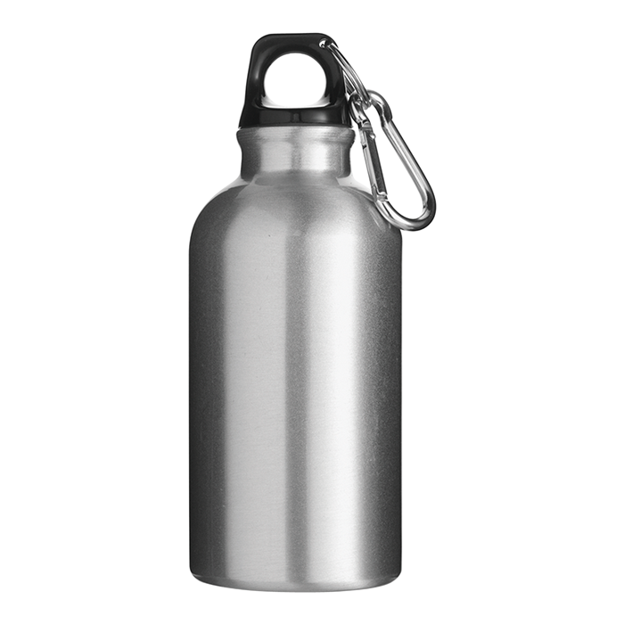 BW7552 - 400ml Aluminium Water Bottle with Carabiner Clip 