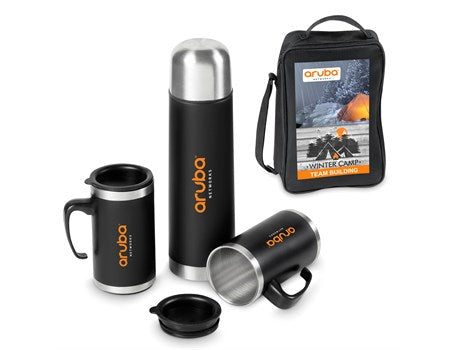 Cardinal 500ml Double-Wall Flask & Mug Set-