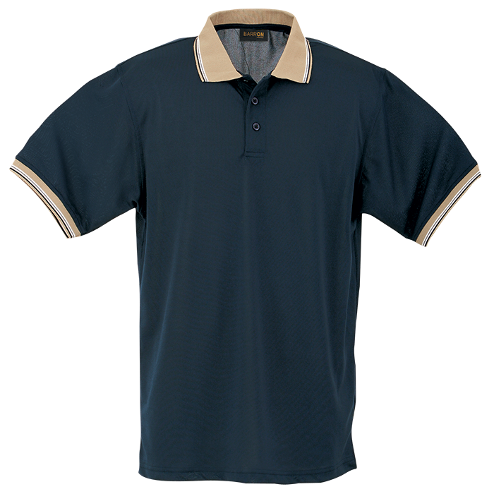 Colour Stripe Golfer  Navy/Khaki/White / SML / Regular 