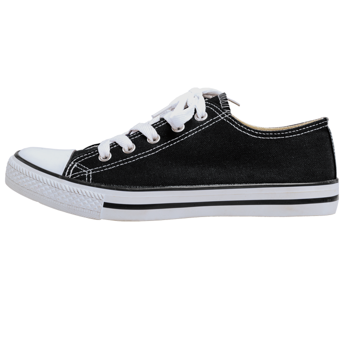 Creative Canvas Lace Up Shoe Black/White / Size 10 / Regular - Footwear