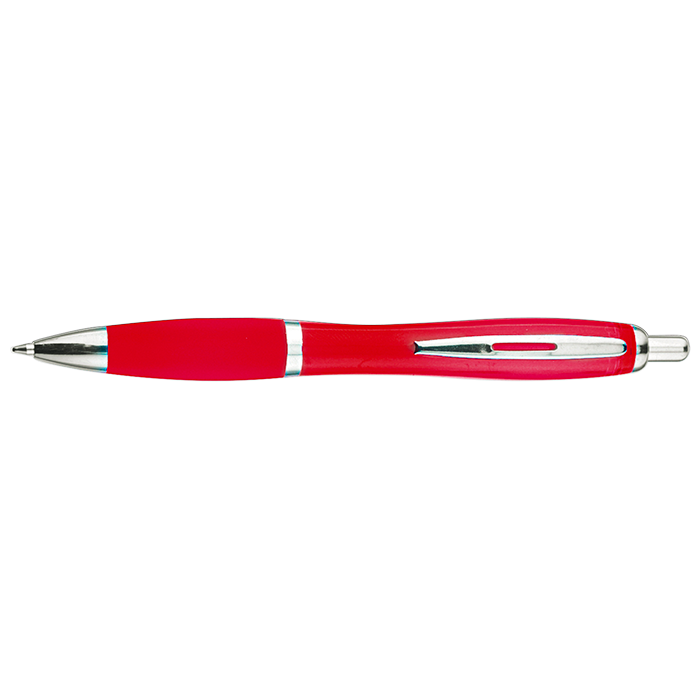 BP30151 - Curved Design Ballpoint Pen with Coloured Barrel - Writing Instruments