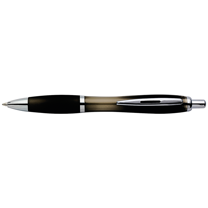 BP30151 - Curved Design Ballpoint Pen with Coloured Barrel 