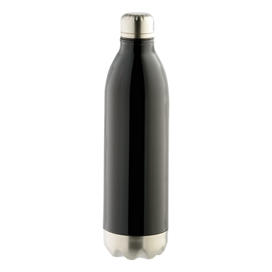 1 litre Double Wall Vacuum Flask Bottle Black / STD / Regular - Drinkware