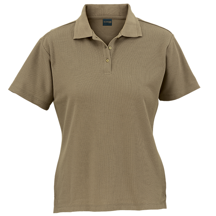 175g Pique Knit Golfer Ladies Khaki / XS / Regular - Golf Shirts