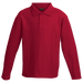 175g Pique Knit Long Sleeve Golfer Kiddies Red / 5 to 6 / Regular - Kids-Golf Shirts