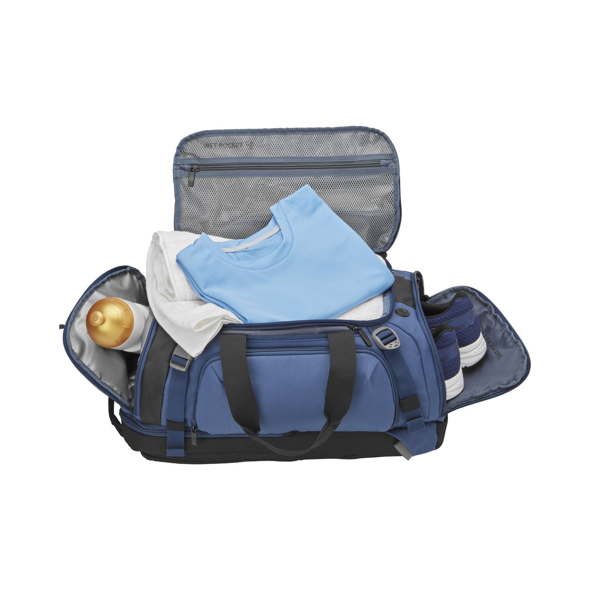 2-in-1 Duffel / Laptop Backpack Blue-Duffel Bags