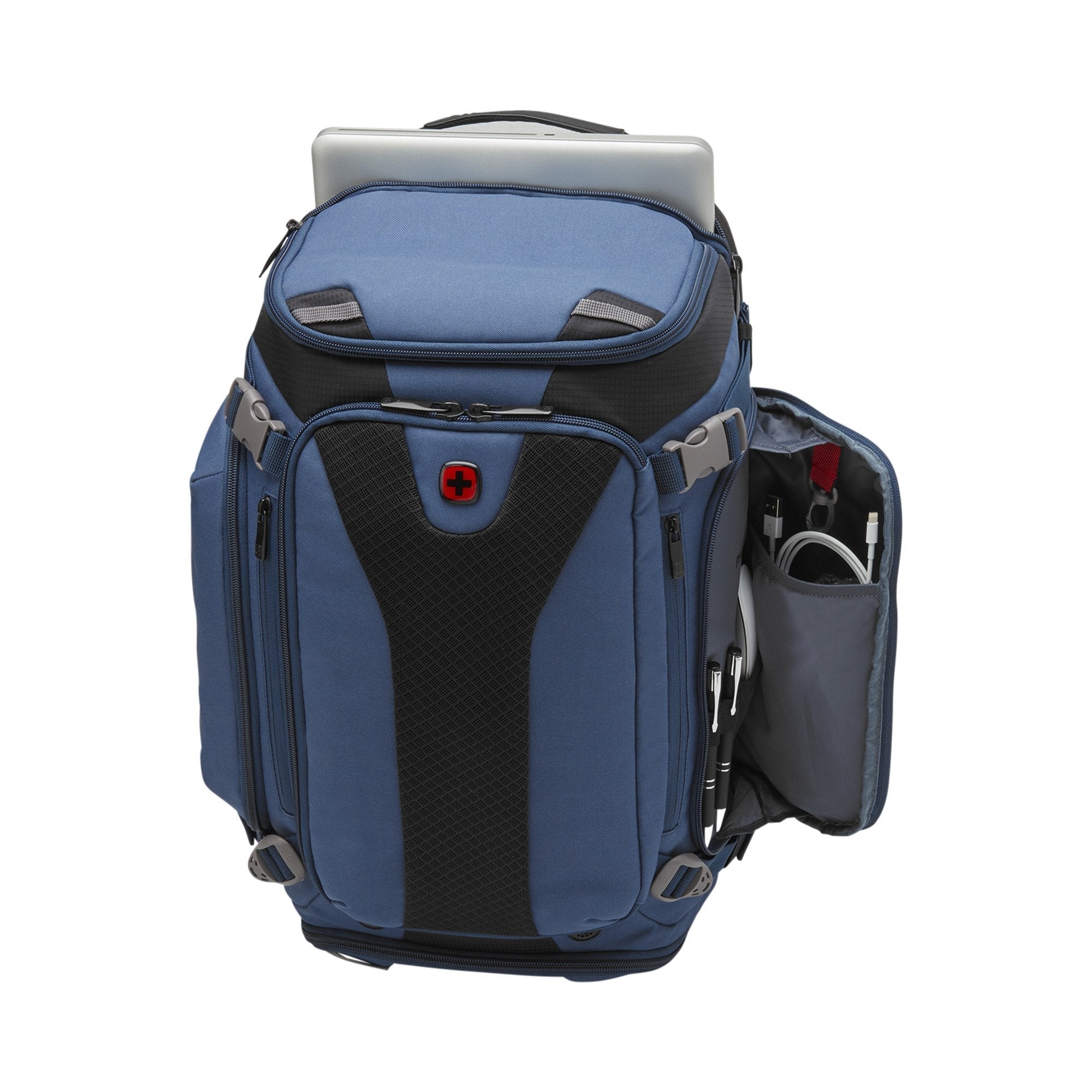 2-in-1 Duffel / Laptop Backpack Blue-Duffel Bags