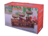 3-Piece Storage Jars & Stand-Brown & Transparent