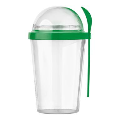 450ml Dual Compartment Breakfast Mug with Spoon Pale Green / STD / Last Buy - Drinkware