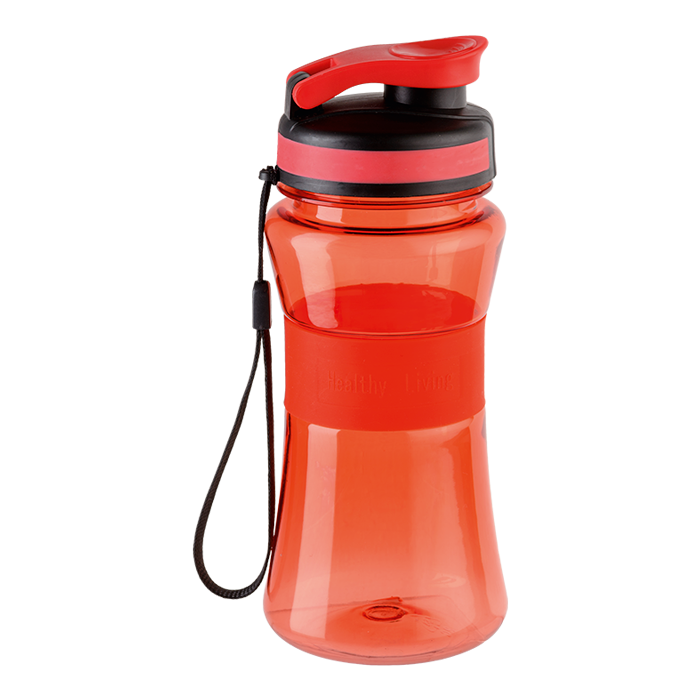 500ml Silicone Band Water Bottle Red / STD / Regular - Drinkware