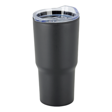 590ml Stainless Steel Mug With Clear Lid Black / STD / Regular - Drinkware