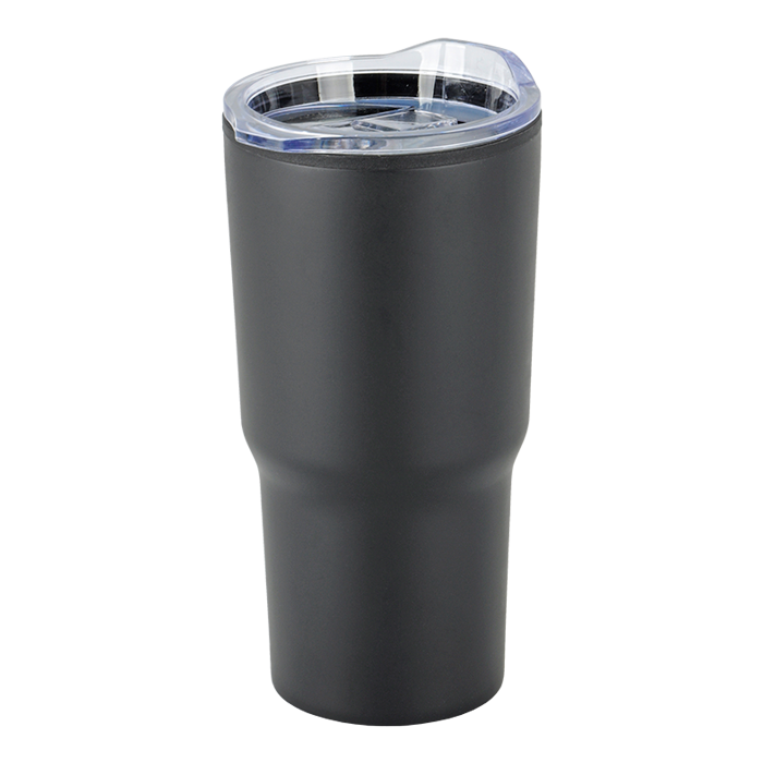 590ml Stainless Steel Mug With Clear Lid Black / STD / Regular - Drinkware