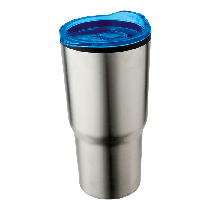 590ml Stainless Steel Mug With Clear Lid Blue / STD / Regular - Drinkware