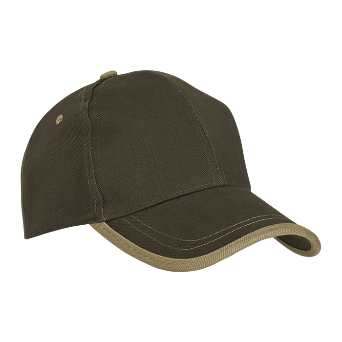 6 Panel Canvas Binding Cap Olive/Khaki / STD / Regular - Caps