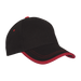 6 Panel Canvas Binding Cap Black/Red / STD / Regular - Caps