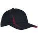 6-Panel Heavy Brushed Cotton Cap Black/Red / STD / Regular - Caps