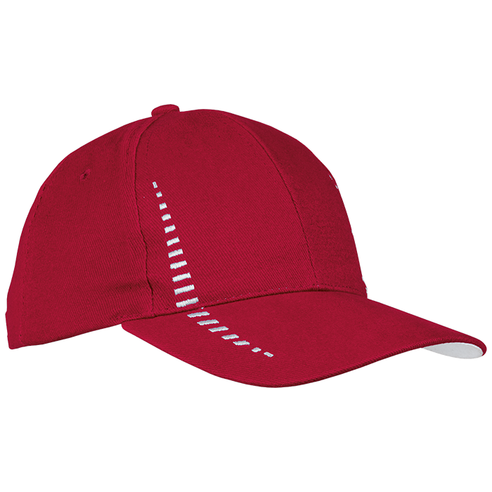 6 Panel Empire Cap  Red/White / STD / Regular - Caps