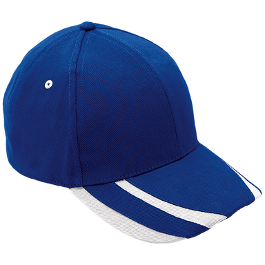6 Panel Supporter Cap  Royal/White / STD / Regular - 