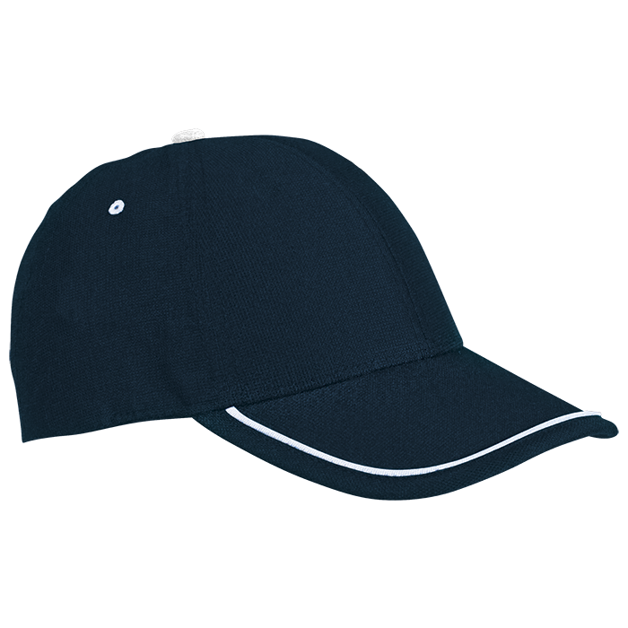 6 Panel Vibe Cap  Navy/White / STD / Regular - Caps