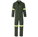 Acid Resistant Polycotton Conti Suit - Reflective Arm, Legs & Back - Yellow Tape-