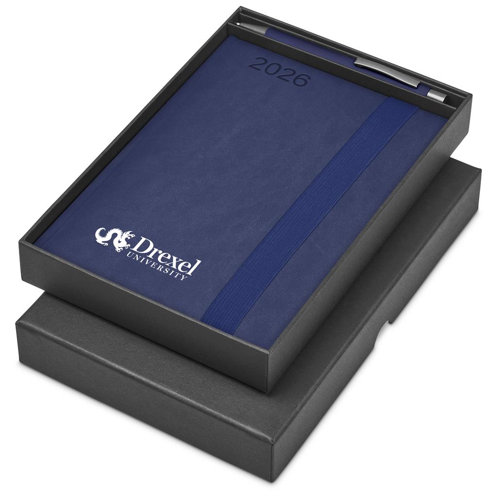 Advantage A5 2026 Diary & Omega Pen Set NAVY - Diaries 2026,Diaries 2026,Diary Sets