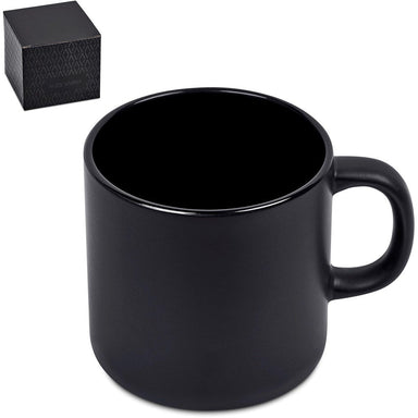 Aletina Ceramic Coffee Mug – 400ml BLACK - Mugs,Drinkware