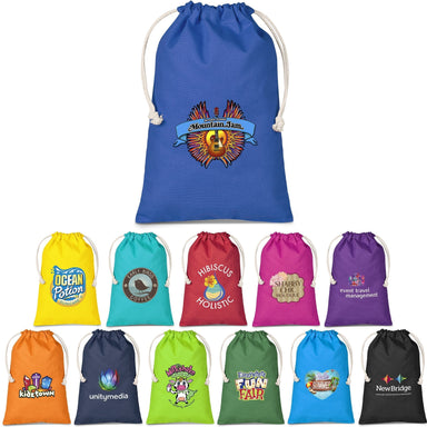 Allsorts Midi Cotton Drawstring Pouch-Gift Bags-Purple-P