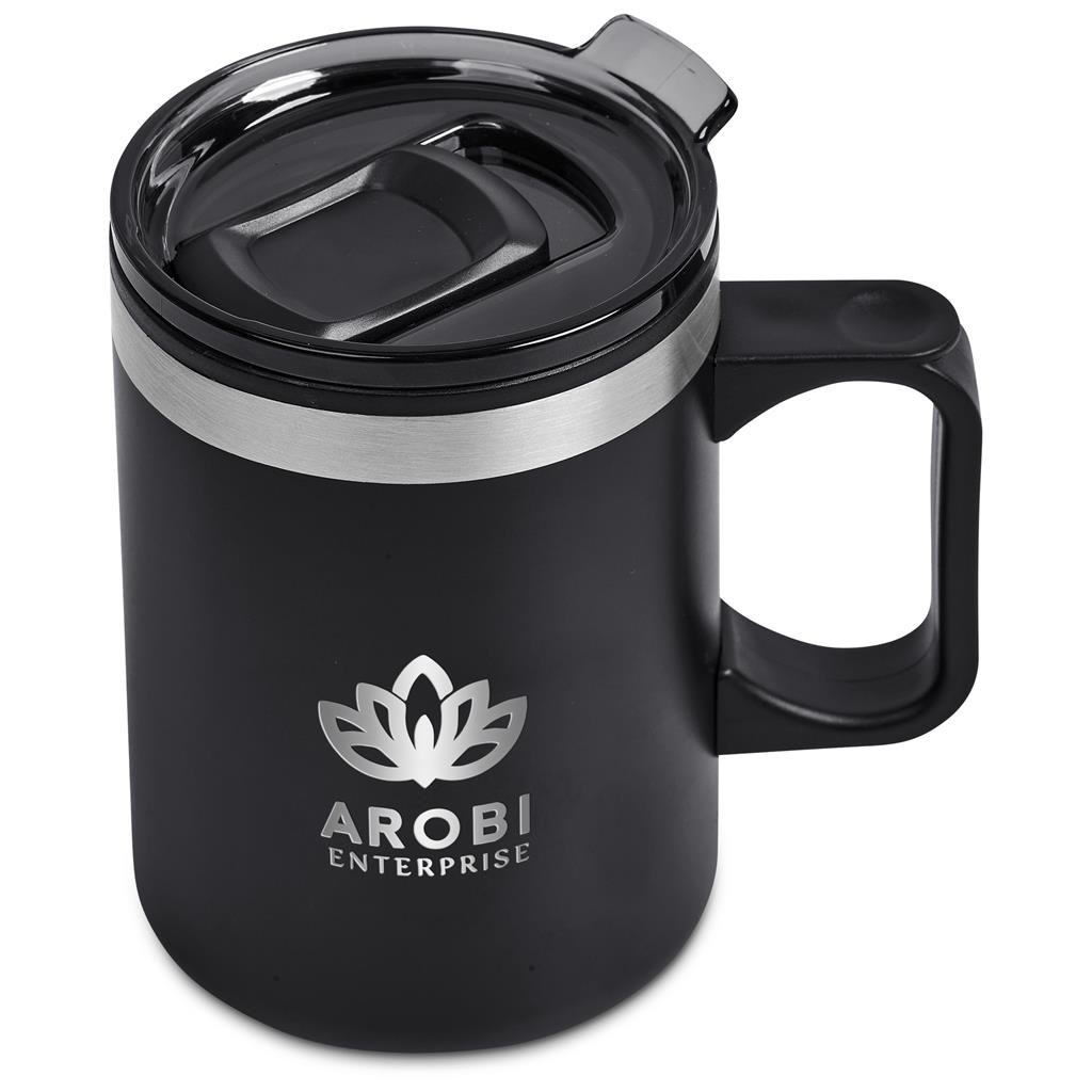 Angelo Stainless Steel & Plastic Double-Wall Mug – 360ml - Travel Mugs and Tumblers,Drinkware