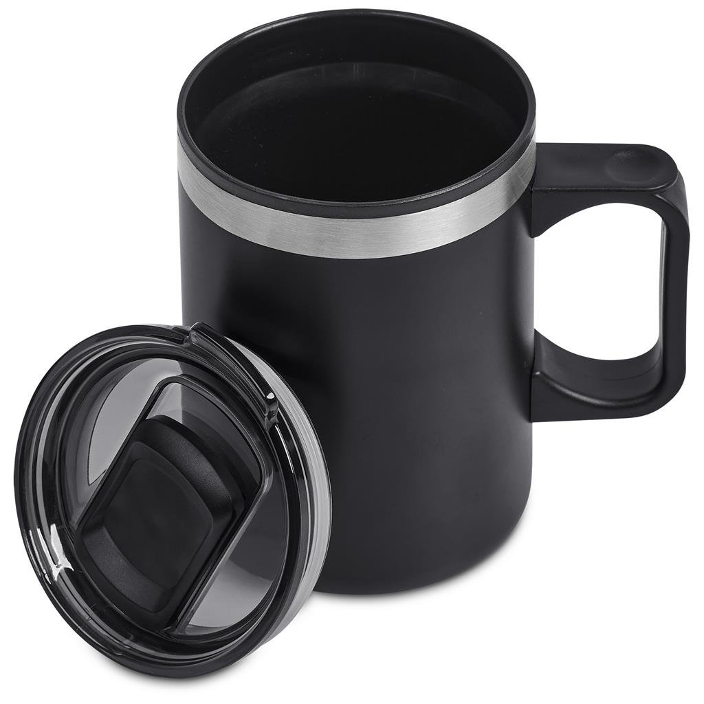 Angelo Stainless Steel & Plastic Double-Wall Mug – 360ml - Travel Mugs and Tumblers,Drinkware