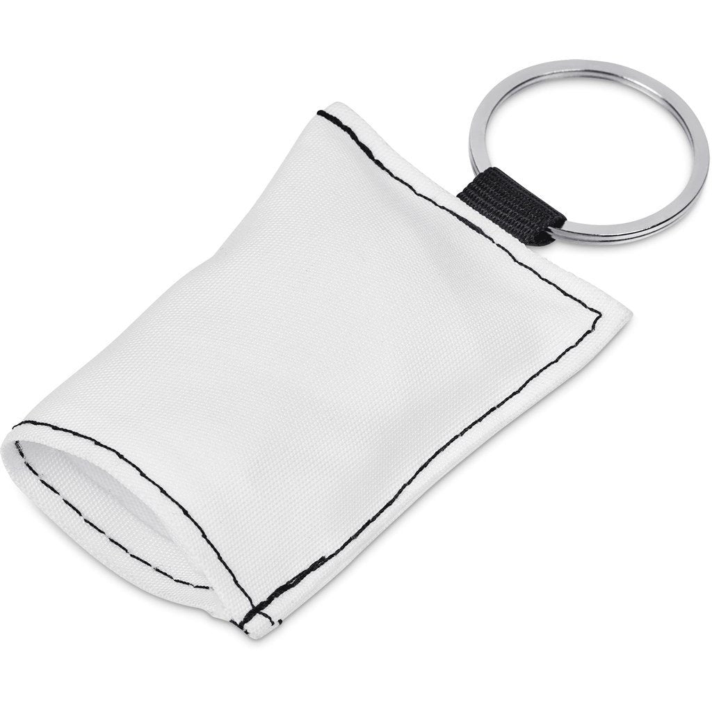 Custom Aquila Polyester Keyring Pouch with Cleaning Cloth BLACK - Personal Care and Pamper Gifts,Custom Gifts