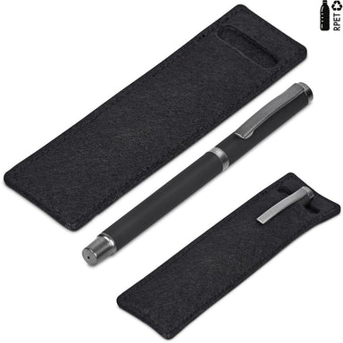 Asos Rollerball in Pouch BLACK - Metal Pens,Writing Instruments