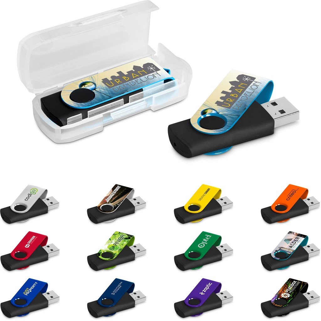 Axis Gyro Black Flash Drive - 16GB - Drives,Flash Drives