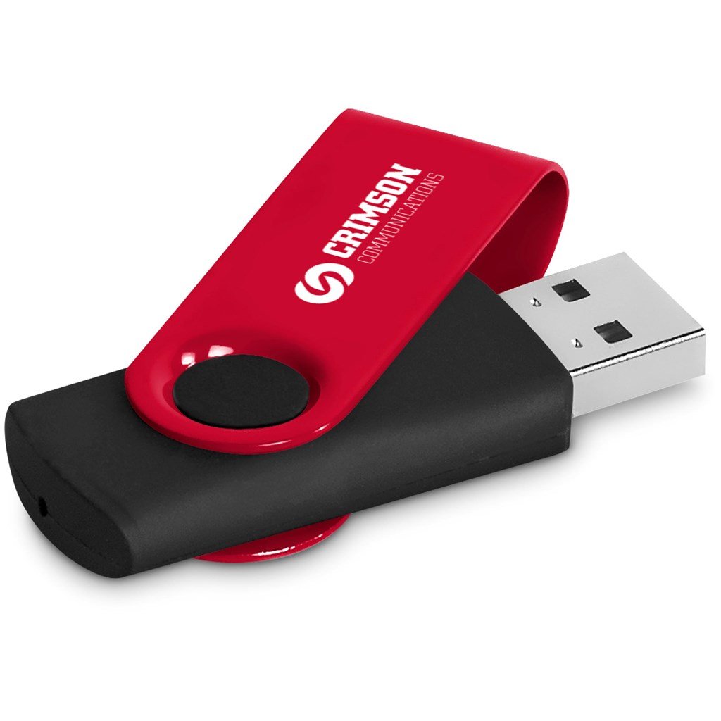 Axis Gyro Black Flash Drive - 16GB / RED - Drives,Flash Drives