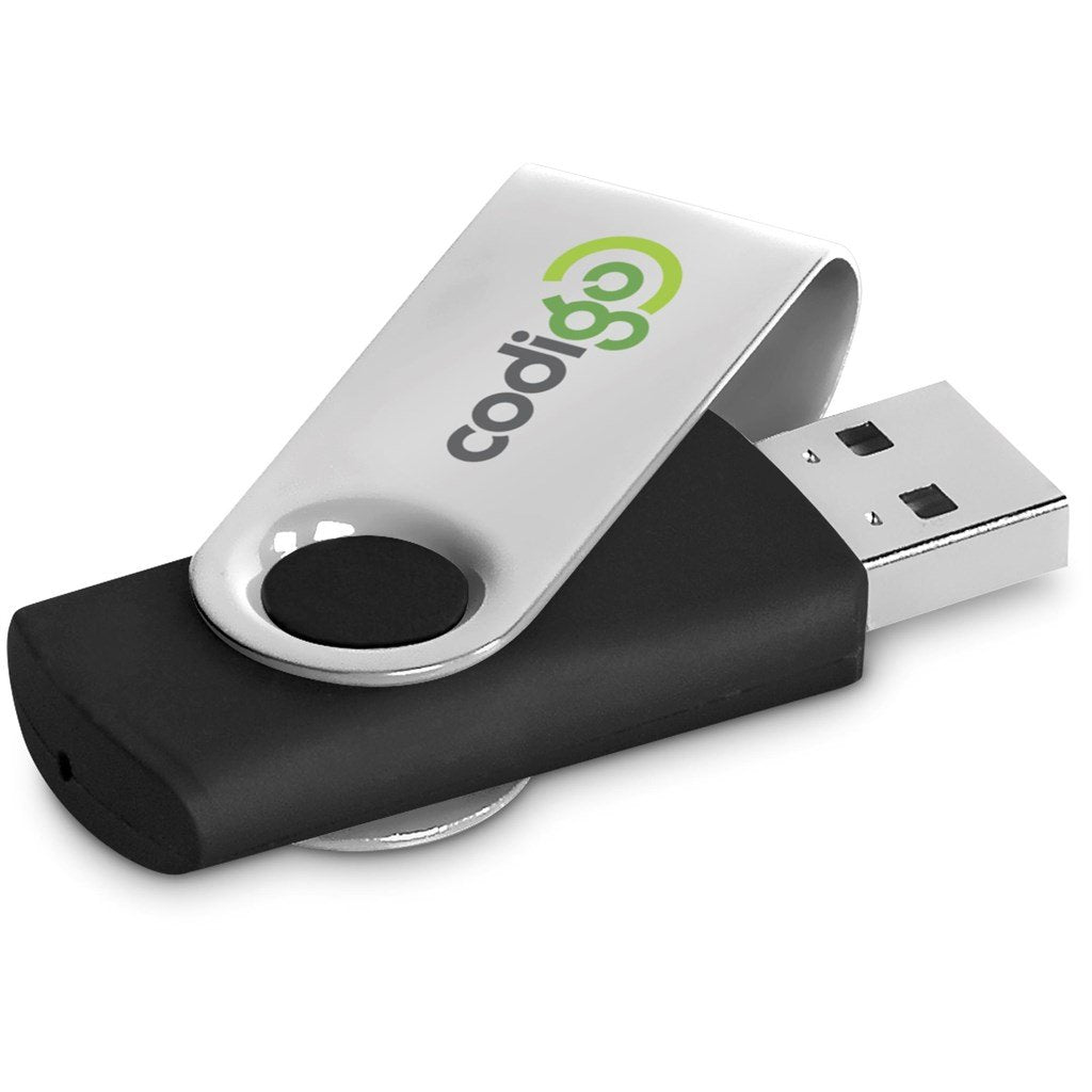 Axis Gyro Black Flash Drive - 16GB / SILVER - Drives,Flash Drives