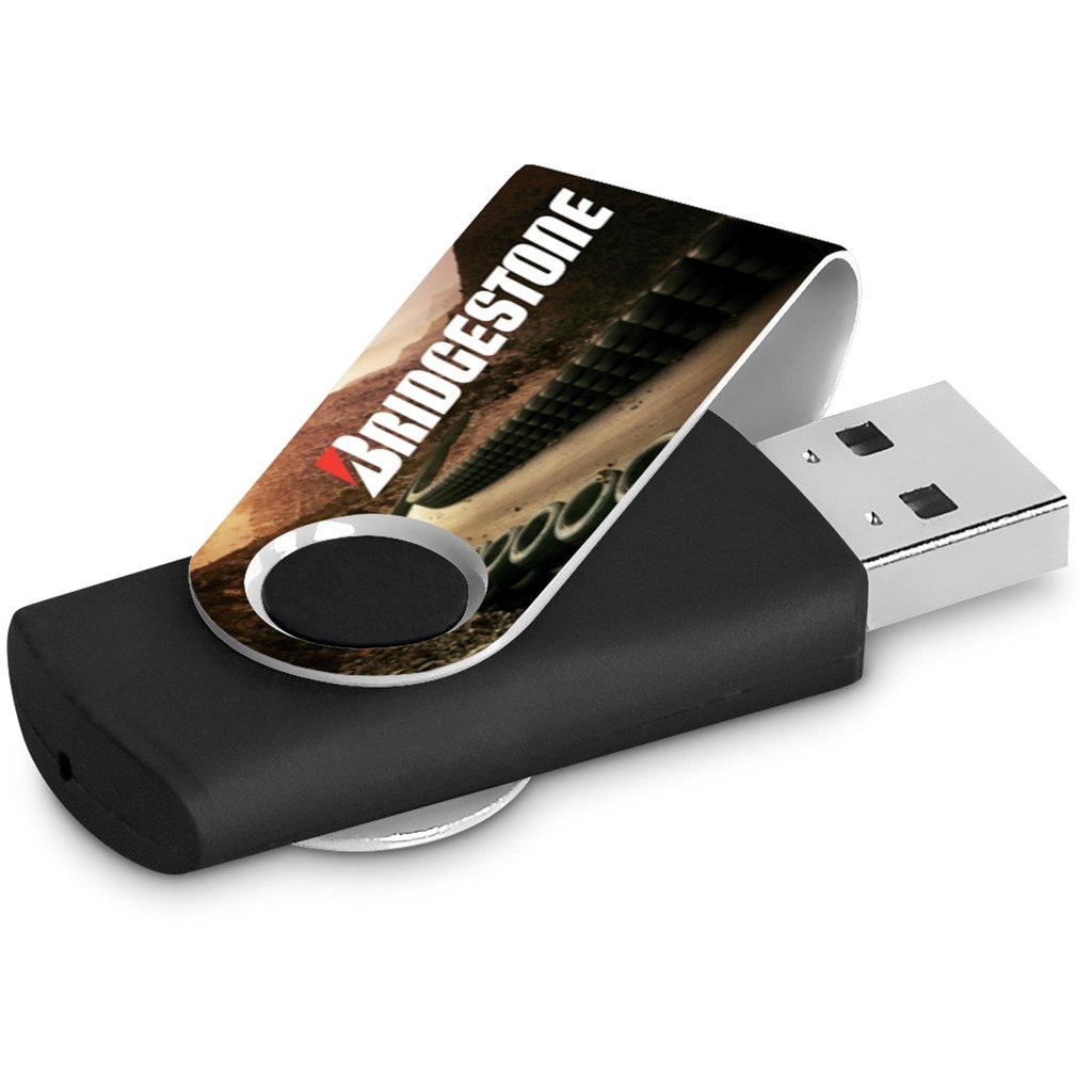 Axis Gyro Black Flash Drive - 16GB / SOLID WHITE - Drives,Flash Drives