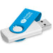 Axis Gyro White Flash Drive - 16GB / CYAN - Drives,Flash Drives