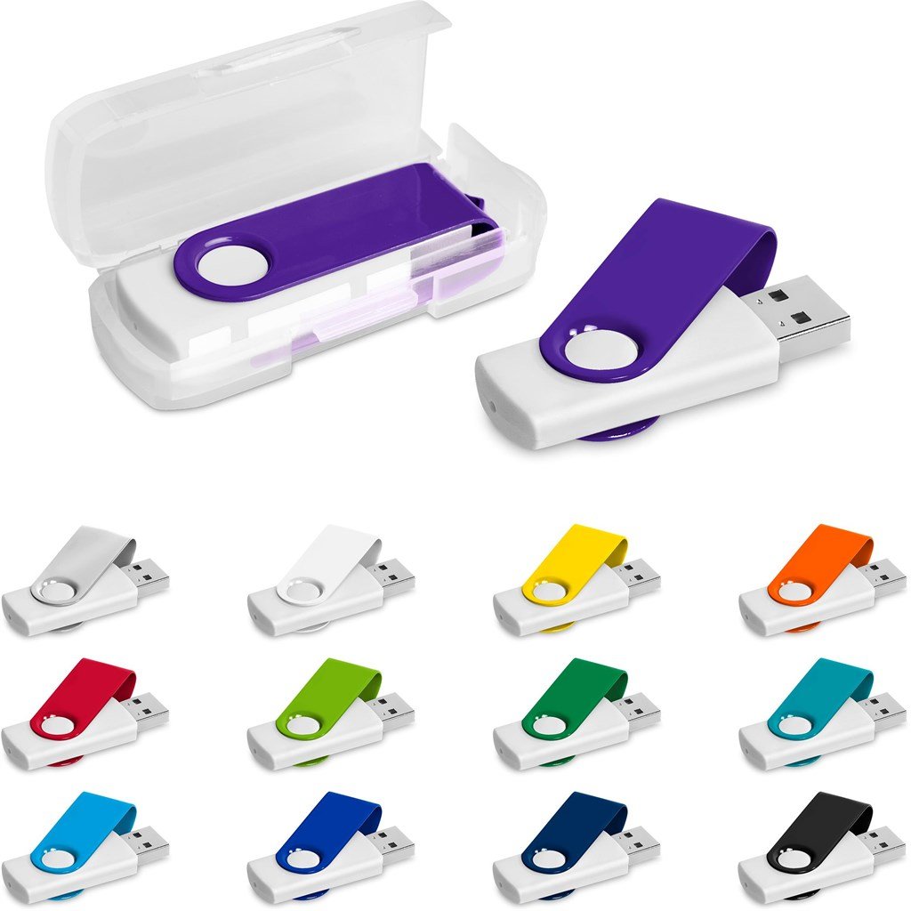 Axis Gyro White Flash Drive - 16GB - Drives,Flash Drives